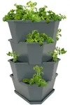 Gusta Garden Pflanzentopf Paul Potato, Anthrazit, Kunststoff, sechseckig, 44x65x44