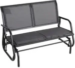 Outsunny Schaukelstuhl,, Grau, Metall, 70x85x120 cm,