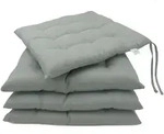 Zollner Stuhlkissen,, Anthrazit, Textil, Quadratisch, 40x3x40 cm, Oeko-Tex&reg; Standard