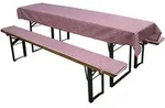 Gardenson Bierbankauflage Bierbankauflage 3 Teilig, Rot, Wei&szlig;, Textil, Karo,