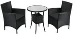 Juskys Balkon-Set, Schwarz, Kunststoff, 5, Gartenm&ouml;bel, Gartenm&ouml;bel-Sets