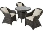 tectake Rattan-Sitzgruppe, Grau, Kunststoff, Rechteckig, Gartenm&ouml;bel,