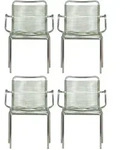 Fiam Gartensessel-Set Spaghetti, Alu, Salbeigr&uuml;n, Metall, Kunststoff, Rundrohr,