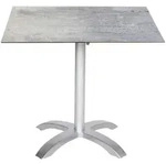Gardenson Gartenklapptisch, Grau, Platin, Metall, Holzwerkstoff, Betonoptik,