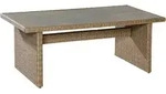 Gardenson Gartentisch, Schiefer, Beige, Metall, Kunststoff, Glas, rechteckig, Wange,