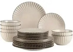 M&auml;ser Kombiservice, Hellbraun, Keramik, 18-teilig, 650 ml, Essen & Trinken,