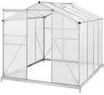 Juskys Gew&auml;chshaus, Silber, Metall, 190x195x253 cm, Gartenzubeh&ouml;r, Gew&auml;chsh&auml;user