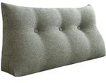 Vercart R&uuml;ckenkissen, Grau, Textil, F&uuml;llung: Hohlfaser, Dreieckig, 50x100 cm,