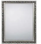 Boxxx Wandspiegel, Silber, Glas, Kautschukholz, massiv, rechteckig, 55x70x3.5 cm,