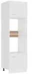 vidaXL Mikrowellenumbauschrank, Wei&szlig;, Holzwerkstoff, 57x207x60 cm, K&uuml;chen,