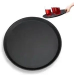 Relaxdays Gastrotablett, Schwarz, Kunststoff, 35x2x35 cm, Tischkultur & Servieren,