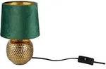 P & B Tischleuchte, Gr&uuml;n, Gold, Textil, Keramik, 16 cm, Lampen & Leuchten,