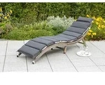 Gardenson Gartenliege, Natur, Metall, Kunststoff, F&uuml;llung: Schaumstoff, 172x62x54