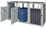 pro.tec M&uuml;lltonnenbox, Anthrazit, Metall, 219x121x82 cm, Aufbewahrung &