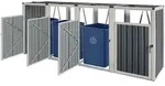pro.tec M&uuml;lltonnenbox, Anthrazit, Metall, 292x121x82 cm, Aufbewahrung &