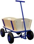 Bollerwagen Billy Beach Wagon, Blau, Holz, Metall, 94.5x97x61 cm, Baby on Tour,