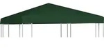 vidaXL Pavillondach, Gr&uuml;n, Textil, 300x13x300 cm, Sonnen- & Sichtschutz, Pavillons &