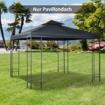 Outsunny Pavillondach,, Grau, Kunststoff, 300x18x300 cm, Sonnen- & Sichtschutz,