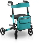 Juskys Rollator, Petrol, Metall, 63x80x68 cm, Freizeit, Wellness