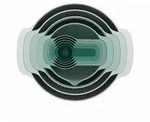 Joseph Joseph Sch&uuml;sselset Nest, Salbeigr&uuml;n, Kunststoff, 9-teilig, rund,...