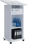 Mid.you Stehpult, Wei&szlig;, Holzwerkstoff, 50x120x60 cm, Arbeitszimmer, Schreibtische,