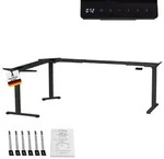 Eck, Schwarz, Metall, 180x118x68 cm, Arbeitszimmer, Schreibtische, Eckschreibtische