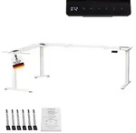 Albatros Eck, Wei&szlig;, Metall, 180x118x68 cm, Arbeitszimmer, Schreibtische,