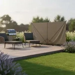 Siena Garden Sichtschutz, Anthrazit, Taupe, Metall, Textil, 280x150 cm, Sonnen- &