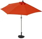 MCW Sonnenschirm, Orange, Textil, 260x135 cm, Sonnenschutz & Sichtschutz,