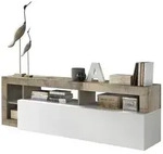 Vente-Unique Tv-M&ouml;bel, Natur, Holz, 2 F&auml;cher, Rechteckig, 42x58x184 cm, Wohnzimmer,