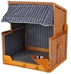 bene living Hundestrandkorb, Blau, Textil, Holz, Gestreift, 1-Sitzer, F&uuml;llung: