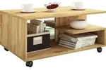 Mid.you Couchtisch, Eiche, Honig, Holzwerkstoff, rechteckig, 80x40x50 cm, Stauraum,