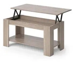 Vicco Couchtisch, Sonoma Eiche, Holzwerkstoff, 2 F&auml;cher, Rechteckig,Rechteckig,