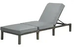 Svita Gartenliege, Grau, Kunststoff, 66x22x196 cm, Gartenm&ouml;bel, Gartenliegen