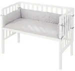 Roba Beistellbett, Wei&szlig;, Grau, Holzwerkstoff, 45x90 cm, Babym&ouml;bel, Babybetten,