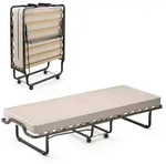 Costway Gastebett, Beige, Metall, Schlafzimmer, Betten, Klappbetten