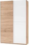 Carryhome Mehrzweckschrank, Wei&szlig;, Eiche, Holzwerkstoff, 6 F&auml;cher, 125x196x38 cm,