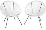 tectake Gartenstuhl, Wei&szlig;, Metall, 70.5x78x69 cm, Gartenm&ouml;bel, Gartenst&uuml;hle,