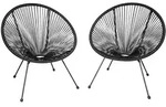 tectake Gartenstuhl, Schwarz, Metall, 70.5x78x69 cm, Gartenm&ouml;bel, Gartenst&uuml;hle,