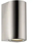 Nordlux Aussenwandleuchte, Edelstahl, Metall, halbrund,halbrund, 10x17.2x8.7 cm,