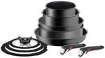 Tefal Pfannenset Ingenio Ultimate, Dunkelgrau, Metall, 10-teilig, nicht angegeben L,