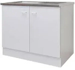 FlexWell Sp&uuml;lenunterschrank, Wei&szlig;, Holzwerkstoff, einzeln stellbar, 100x85x50 cm,