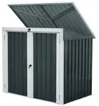 Home Deluxe M&uuml;lltonnenbox, Anthrazit, Metall, 158x134x101 cm, Aufbewahrung &