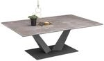 Livetastic Couchtisch, Grau, Metall, Keramik, rechteckig, Bodenplatte, 80x40x120 cm,