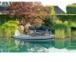 Gardenson Loungegarnitur, Anthrazit, Braun, Textil, 10-teilig, Akazie, massiv,