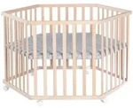Roba Laufgitter, Natur, Holzwerkstoff, Sechseckig, 118.5x72.5x103.5 cm, Babym&ouml;bel,