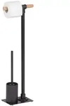 Toilettenpapierst&auml;nder, Schwarz, Metall, 25x72.5x15 cm, Badaccessoires