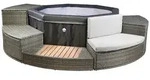 Whirlpool Netspa Octopus, Schwarz, Metall, Kunststoff, Leder, Lederlook, 73 cm,