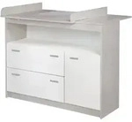 Roba Wickelkommode, Wei&szlig;, Holzwerkstoff, 2 Schubladen, Rechteckig, 117x98x75 cm,