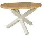 Mid.you Esstisch, Akazie, Holz, Akazie, massiv, rund, Stativgestell, 120x75x120 cm,